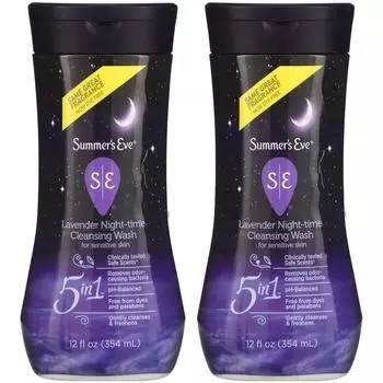 Summer Eve Lavender Night Time Cleansing Wash, 2 units, 354ml
