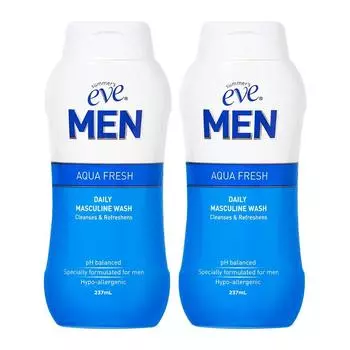 Summer Eve Men Aqua Fresh Daily Musculine Wash, 2 упаковки, 237 мл