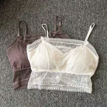 Summer Export K-style New Arrival Easiest for Match Casual Fashion Simple Lace Sling Beautiful Back Vest White One size