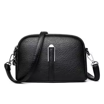 Summer Fancy Casual Leather One-Shoulder Crossbody Bag New arrival Black (kangaroo leather authorized)