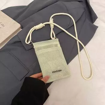 Summer Fancy Small Lightweight Mini Bag Women s 2025 New Arrival Contrast Color Messenger Bag Zipper Phone Bag Green