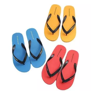 Summer Fashion Anti Slip Men s Flip Flops Outdoor Soft Soled Beach Slippers Men Shoes XS Size 38-39 чёрный
