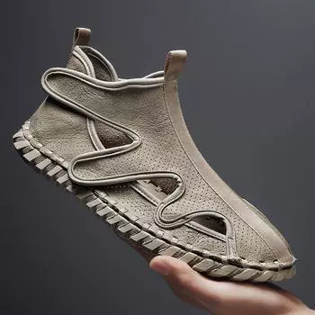 Summer Fashion Casual Sandals Men s Explosive Large Size Korean Version Versatile Outer Wear Paris Fashion Week Shoes 39 чёрный