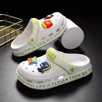 Summer Fashionable Childrens Slipon Clogs Eva Material Lightweight Design Breathable WhiteMcDonalds,130