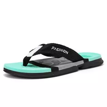 Summer Flip-flops Men Non-slip Anti-odor Soft Bottom Sandals Fashion Men s Beach Slippers sandalen Black Sliper for Man 39 чёрный