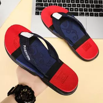 Летние шлепанцы мужские нескользящие сандалии с мягкой подошвой и антизапахом модные мужские пляжные тапочки sandalen черные тапочки для мужчин 39 чёрный