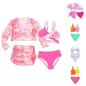 Summer Girls One-Piece Swimsuit -Swimwear 10 зелёный