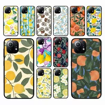 Summer green leaves fruit lemon peach Phone Case For Xiaomi Mi Note 10 Pro 8 Lite 9 Se 10T 6X 6 5X 5 F1 Mix 2S Max 2 3 Cover Xiaomi mi 12