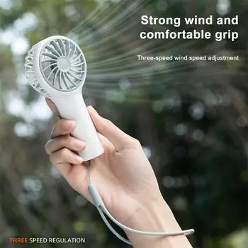 Summer Handheld Mini Fan Portable USB Charging Convenient Creative Small Fans Electric Fan Pocket Hand-held Student Outdoor Fans чёрный