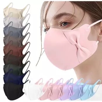 Летняя оздоровительная велосипедная шелковая маска для рта и лица, респиратор для мужчин и женщин One Size чёрный