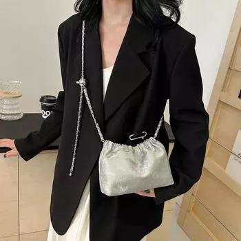 Летняя элитная и нишевая маленькая женская сумка через плечо с цепочкой, новинка 2024 года, сумка Cloud и сумка-мешок