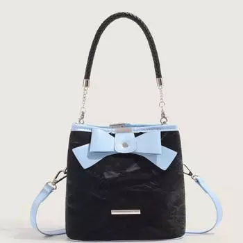 Summer High-end Bow Bucket Bag for Women with Niche Design Light Luxury Handbag Crossbody Women s Bag