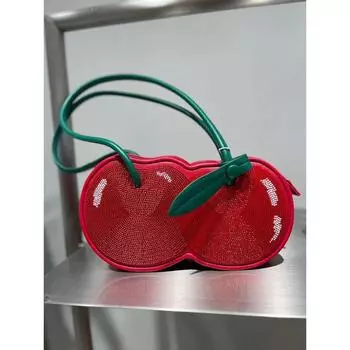 Summer High-Grade Red Cherry Bag Portable Shoulder Bag Unique Design Versatile Cute Underarm Bag Women Red