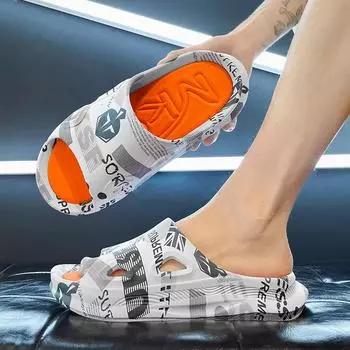 Summer High Quality Slippers Men s Anti-skid Fashion Men s Beach Shoes Thick Soled Wear-resistant Garden Shoes New Men s Shoes46 39-40 чёрный