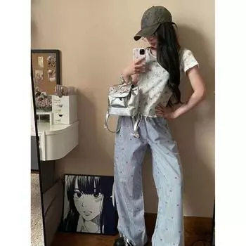 Summer High Sense Fashion Small Backpack Commuter Travel Small Backpack Sweet Bow Girly Style Backpack Bag Silver