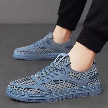 Summer hollow board shoes men s big net casual men s shoes breathable mesh shoes men s student tide shoes 2024 new models 39