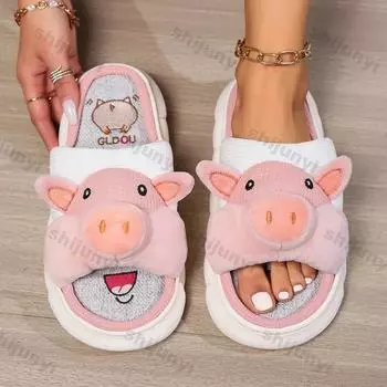 Summer Home Women s Cotton Hemp Slippers 2024 Thick Bottom Slippers Cute Cartoon Indoor Anti Slip Comfort Cotton Hemp Slippers 36-37