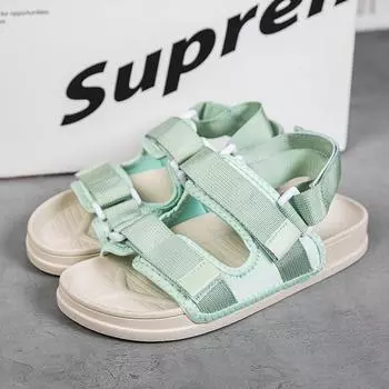 Summer Hot Selling Green Men s Sandals Unisex Men Outdoor Beach Shoes Comfortabl Platform Women Beach Sandal Sandalia Masculina 35-36