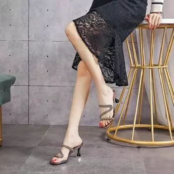 Summer Hot Selling Women s High Heels Casual Gun Color Women s Shoes Simple Solid Color Medium Heel Women s High Heels 35 золотой