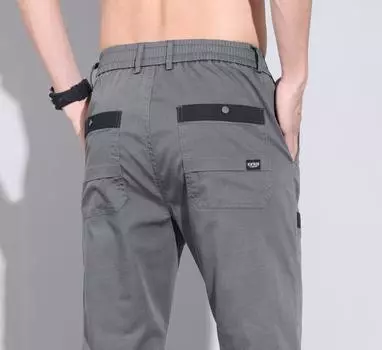 Summer Ice Silk Men s Golf Pants High Quality Elasticity Fashion Casual Breathable Trousers 38 чёрный