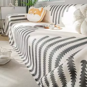 Summer Ice Silk Printed Sofa Towel Summer All-Inclusive Sofa Cover Dust Cover Cool Breathable Living Room Sofa Large Cover Cloth 180*130cm
