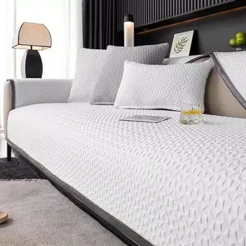 Summer Ice Silk Sofa Cover Non-Slip Universal Couch Cover Cool Feeling Triangle Block Sofa Cushion for Living Room Home Decor 70x70