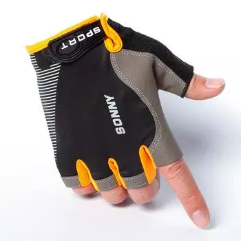 Summer Ice Silk Thin High Elastic Bicycle Cycling Fishing Fitness Climbing Anti Slip Outdoor Gloves for Men and Women Sports Half Finger S