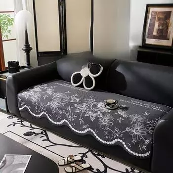 Summer Irregular Shaped Sofa Cushion Non-Slip Sofa Summer Mat High-Grade Sofa Cover Towel Anti-Scratching 90*90cm