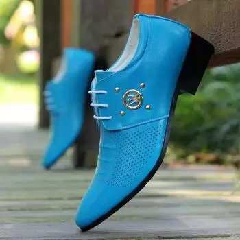 Summer Leather Shoes Men 2024 Male Leather Men Fashion Italian Leather Business Colorful Dress Shoe Party Wedding Ayakabb Erkek 37