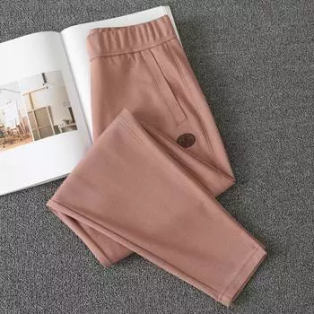 Summer Leisure High Waist Loose Thin Track Pants Brown 4XL