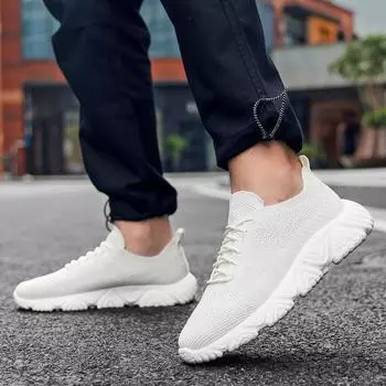 Summer lightweight low-top mesh shoes round head flying woven women s shoes leisure travel sports shoes large size couple shoes running shoes 36 чёрный