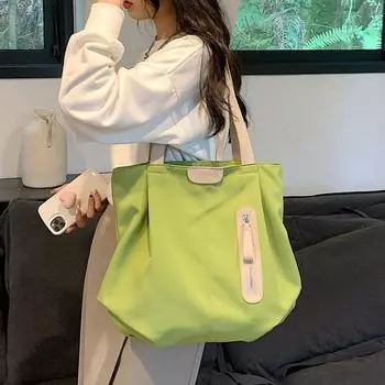 Summer Little Fresh Advanced Texture All-Match Big Bag Green