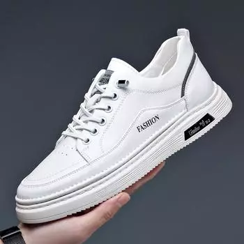 Summer little white shoes men s breathable trend casual versatile men s shoes 2024 new white sports board shoes student tide shoes 38 белый
