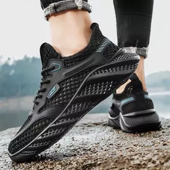 Summer low-top breathable new creek walking shoes men s sports shoes hollow mesh quick-drying outdoor mountaineering and wading shoes 38