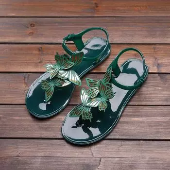 Summer Luxury New Sandals Crystal Sweet Bow Decoration Flat Bottom Herringbone Clip Women s Shoes Outdoor Beach Sandals 35 белый