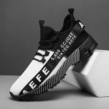 Summer Man Sneakers Round Toe Breathable High Quality Casual Male Flats High Quality Shoes for Men Fashion Street Mesh Footwear 40 белый