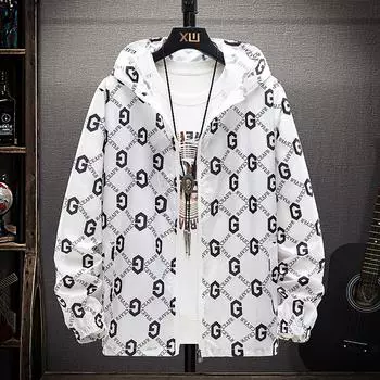 Summer Men s Beach Sun Clothing Jacket Lovers Sun Protective Clothing Cardigan Transparent Female Thin Coat Casual Loose Jacket XXL белый