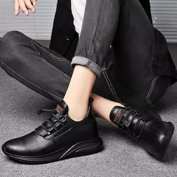 Summer Men s Height-increasing Shoes 10cm Genuine Leather Cowhide Inner Heightening Men s Leather Shoes Casual Sports Shoes 35