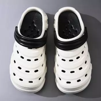 Summer men s hole shoes wear deodorant and non-slip bag head slippers soft-soled beach slippers 40-41