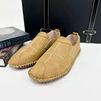 Summer men s leather shoes simple fashion casual shoes light breathable non-slip soft business men s shoes soft leather soft sole 38