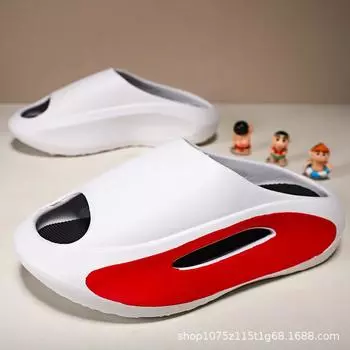 Summer men s open-toe trend casual indoor non-slip, deodorant and wear-resistant beach men s cool slippers 40-41 белый