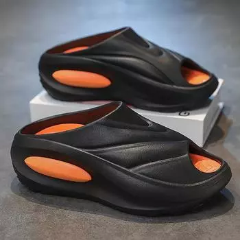 Summer Men s Outdoor Sandals Slippers Beach Comfortable Thick Soft Slides Home Men Casual Shoes Garden Shoes Men Sport Slippers 40-41 белый