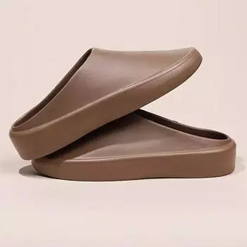 Summer Men s Outdoor Slippers Soft Sole Non-slip Flip-flops Home Indoor Flat Slippers Fashion Beach Flip-flops Sandals Men Shoes 36-37 чёрный