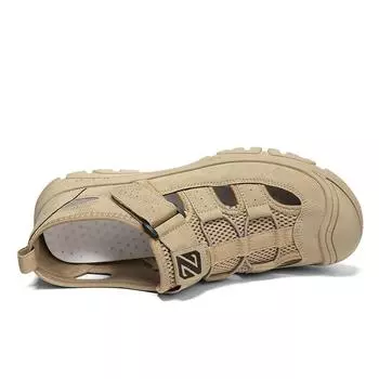 Summer Men s Sandals Slippers Sports Shoes Soft Non-slip Rubber Man Jogging Trail Running Men Hiking Footwear Breathable 39 чёрный