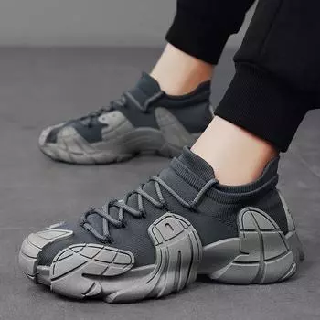 Summer men s shoes 2024 new breathable fly-woven socks shoes men s heightening casual sports trendy shoes students and teenagers 39