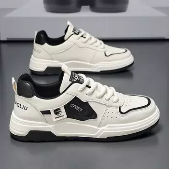 Summer men s shoes 2024 new breathable little white shoes men s Korean version trendy versatile sports and leisure shoes board shoes trendy shoes 39