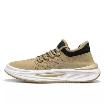 Summer Men s Shoes 2025 New Flying Woven Breathable Sneakers Thick-soled Lightweight Casual Non-slip Men s Running Trendy Shoes 39