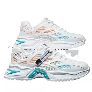 Summer men s shoes breathable 2025 new youth casual and versatile sports running mesh anti-odor heightened dad shoes 39