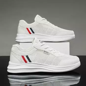 Летняя мужская обувь Дышащая сетчатая обувь Сетчатая обувь Легкая спортивная повседневная обувь Мягкая сетчатая обувь для мужчин 39