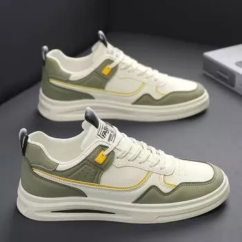 Summer men s shoes breathable mesh shoes men s trendy versatile cloth shoes platform-soled sports and leisure board shoes white shoes trendy shoes 39 чёрный
